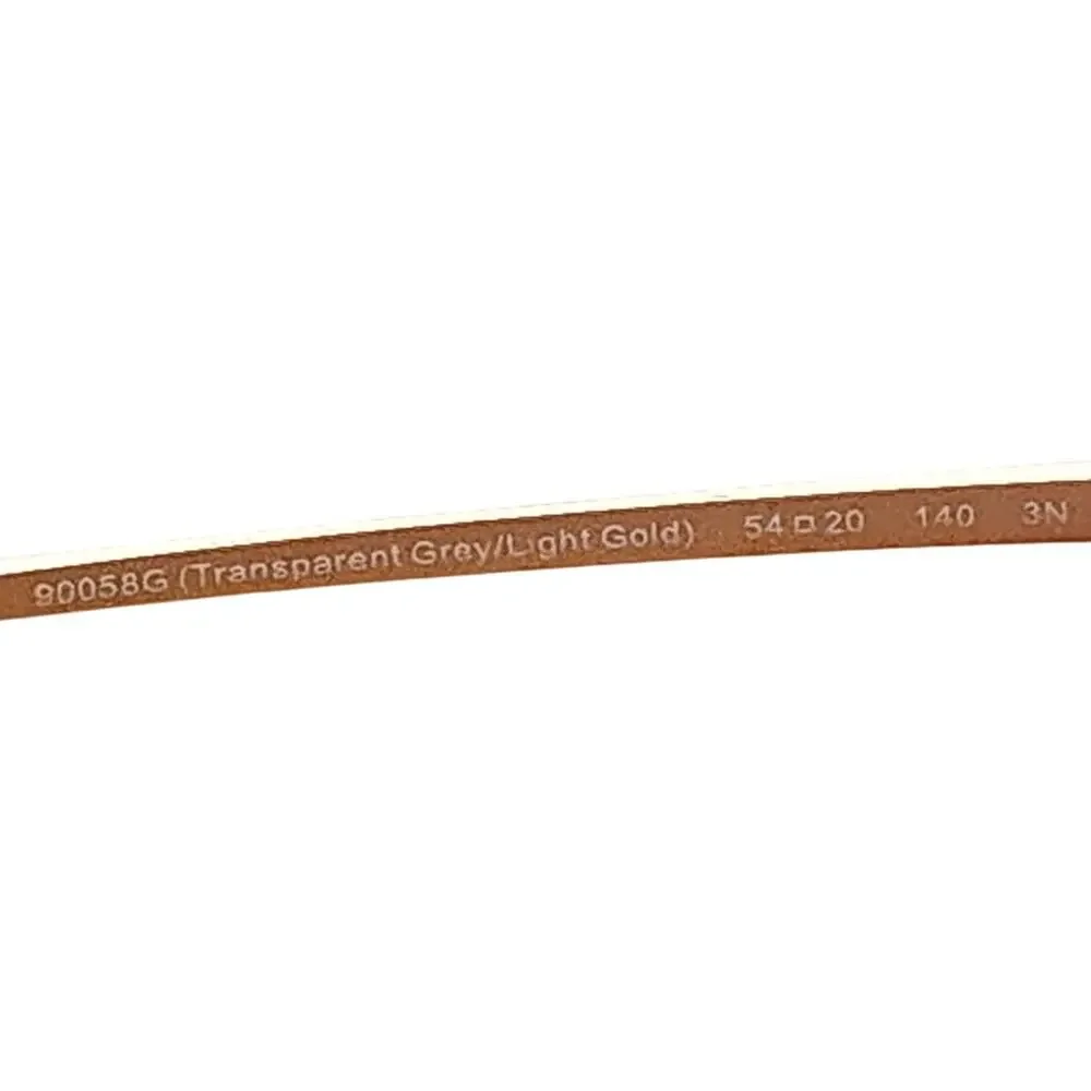 Coach Geometric Sunglasses, Clear Grey & Gold, NIB - Picture 5 of 8